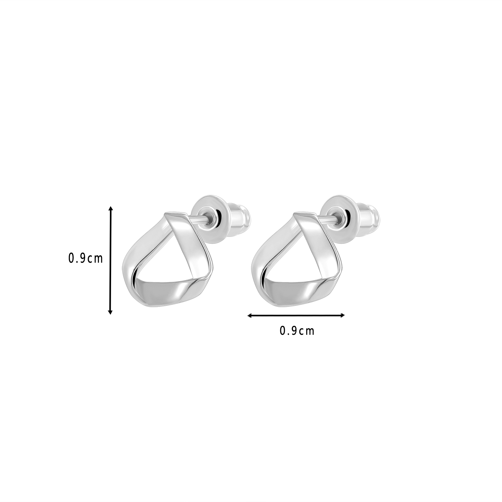 Gold - Toned Minimalist Knot - Style Stud Earrings