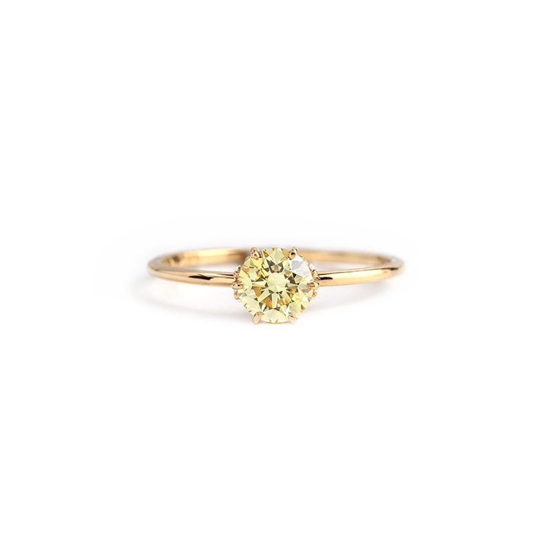 Gold Plated Oval Cut Birthstone Solitaire Ring