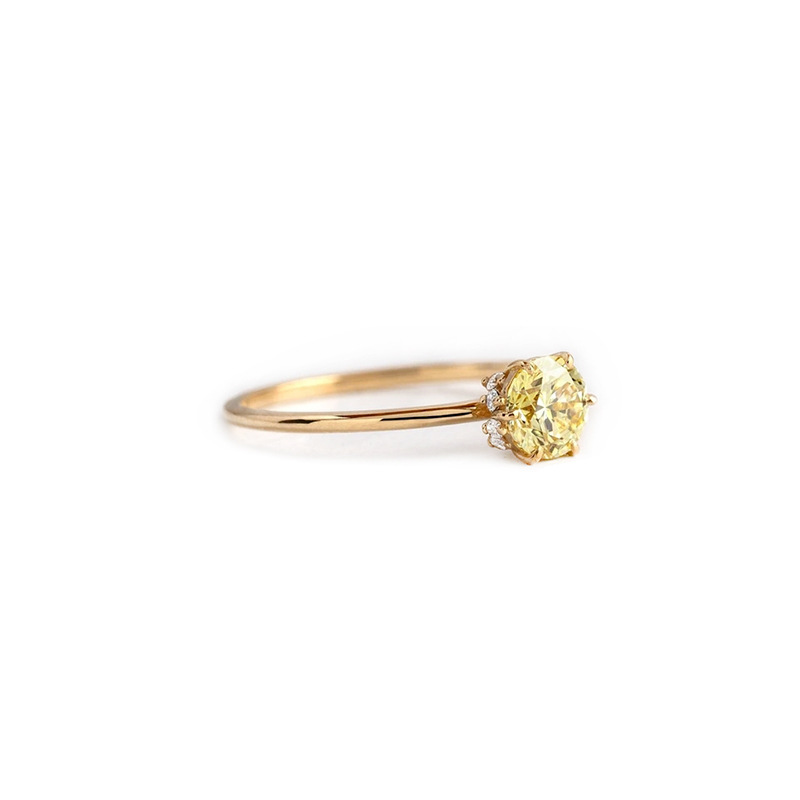Gold Plated Oval Cut Birthstone Solitaire Ring