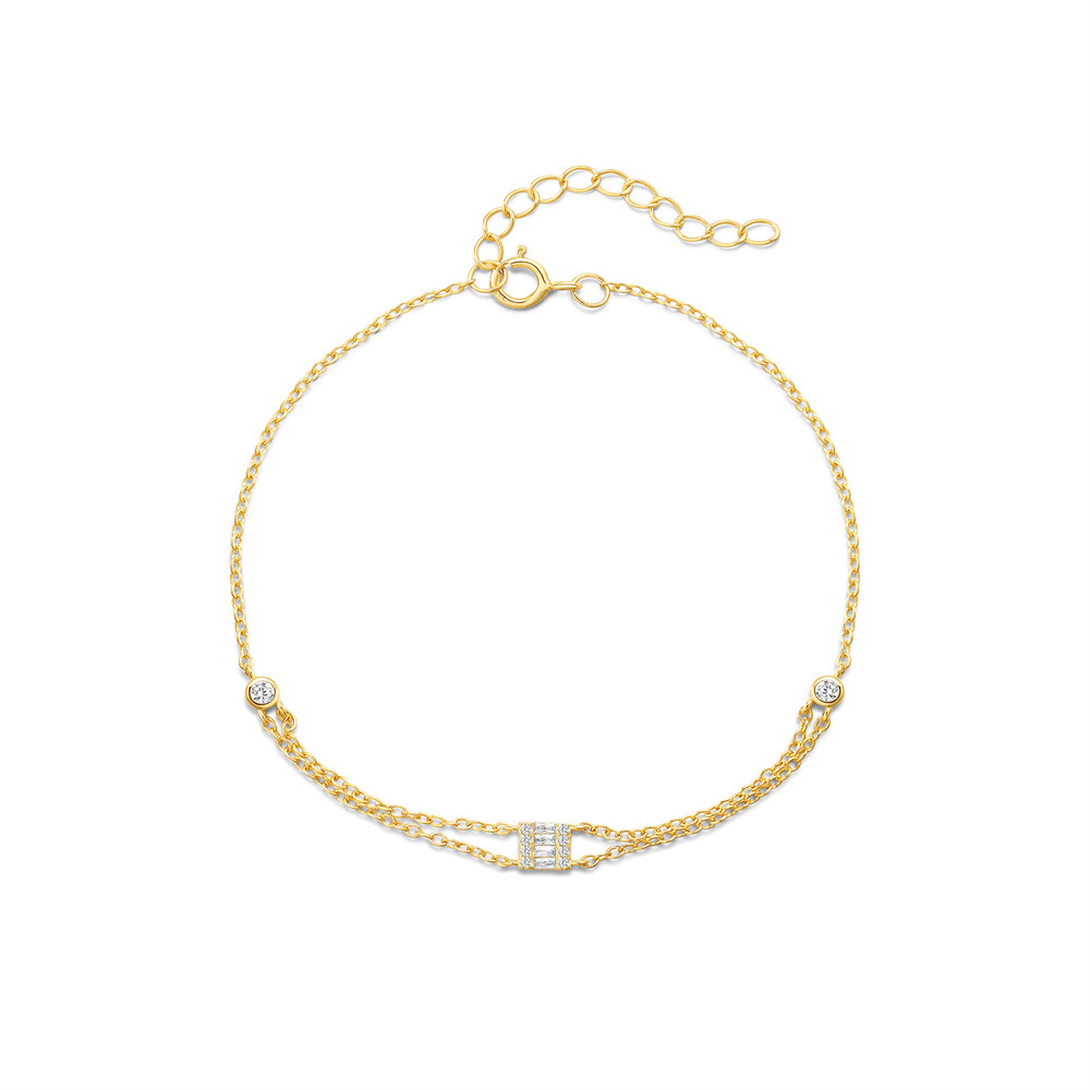 Minimalist Double Chain Beaded Jewelry