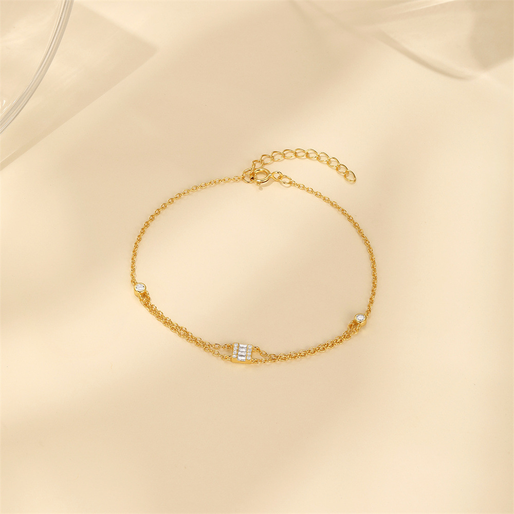 Minimalist Double Chain Beaded Jewelry