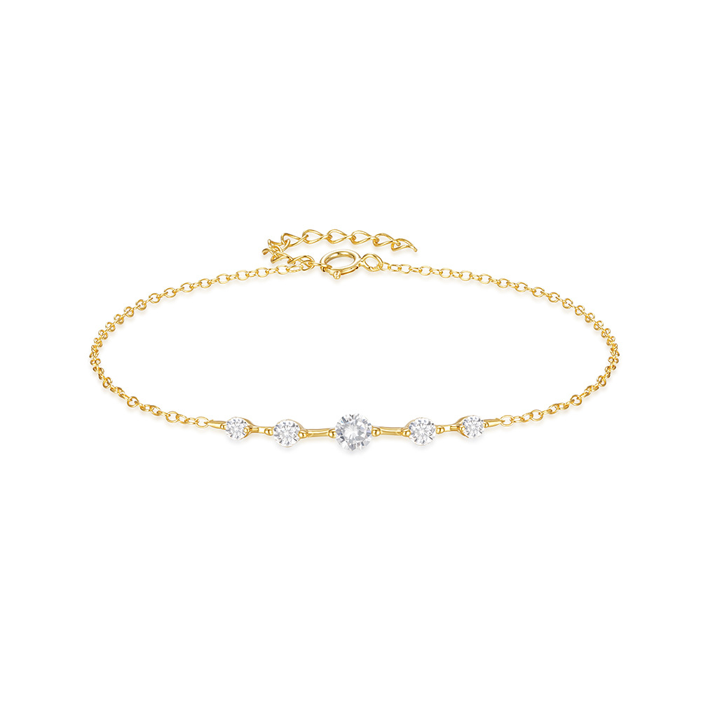 Five Stone Linear Bracelet for Women