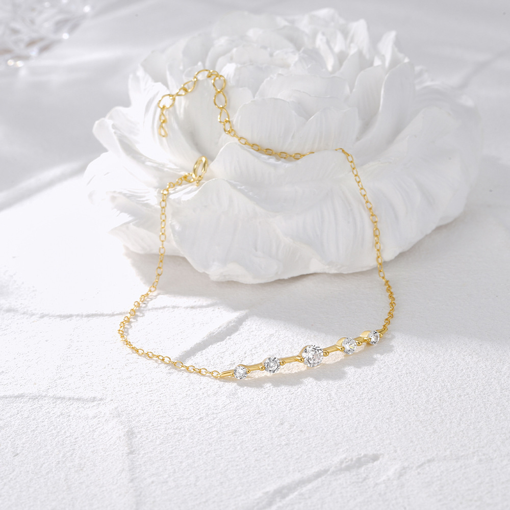 Five Stone Linear Bracelet for Women