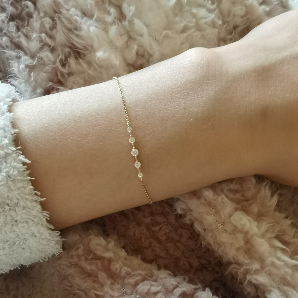 Five Stone Linear Bracelet for Women