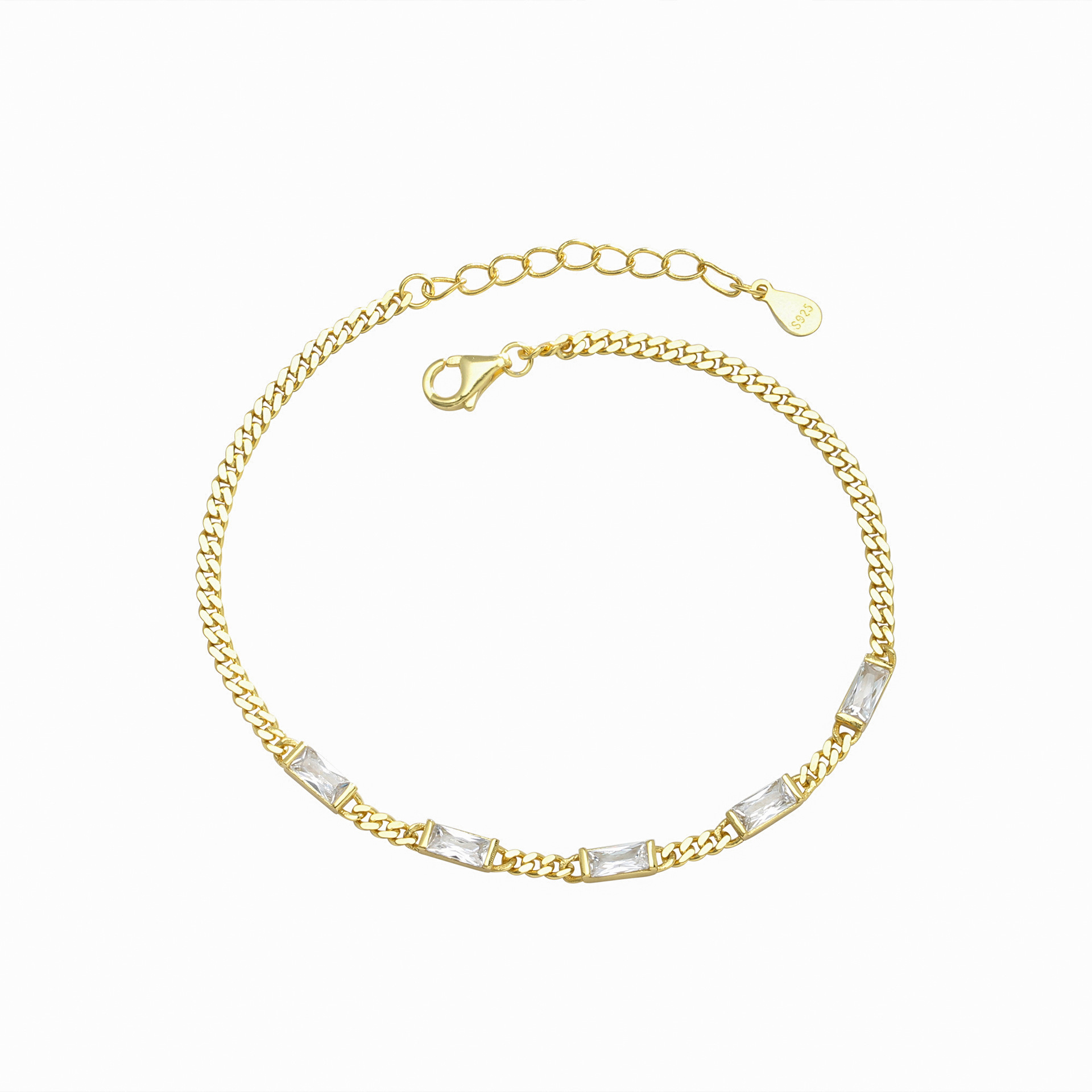 Classic Silver-Tone Link Bracelet for Women