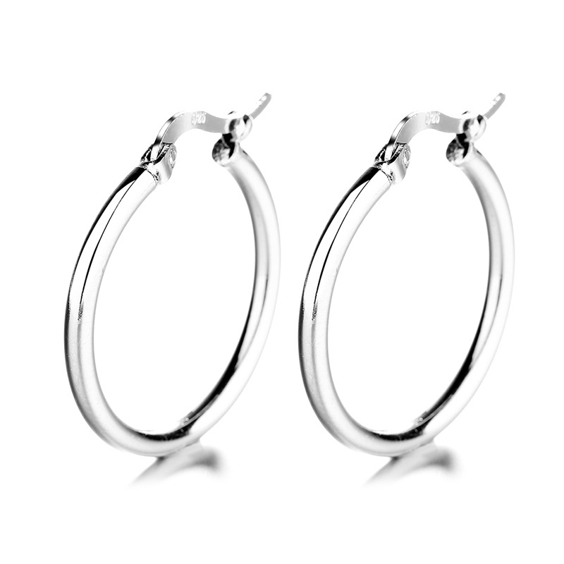 Sterling Silver Large Hoop Earrings for Women