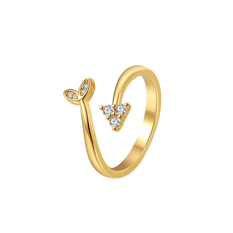 Heart Open Ring with Cubic Zirconia
