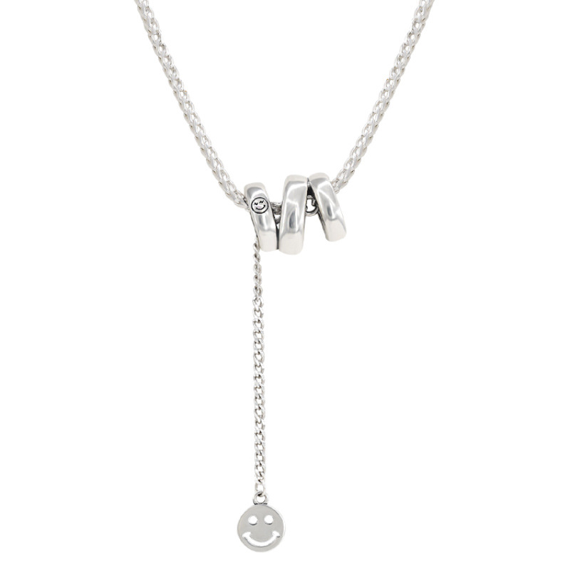 Adjustable Layered Pendant Necklace with Cubic Zirconia for Women