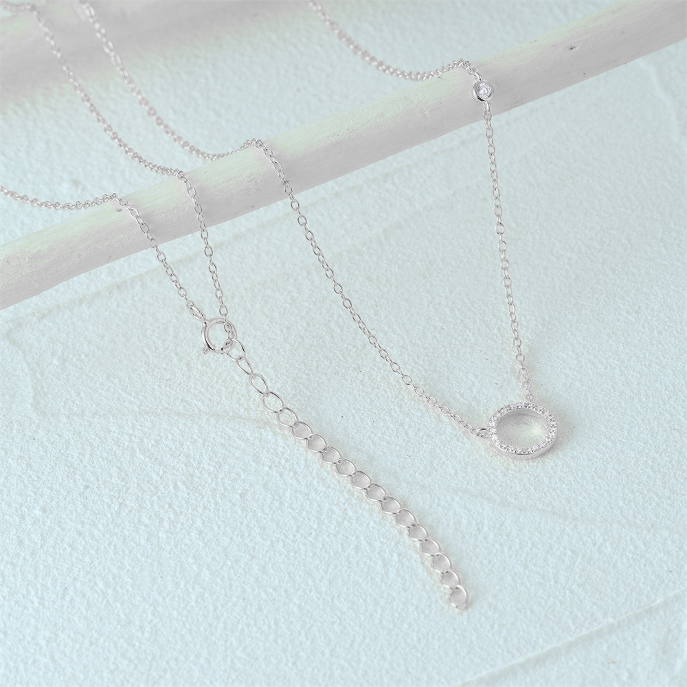Elegant Gold Plated Circle Pendant Necklace