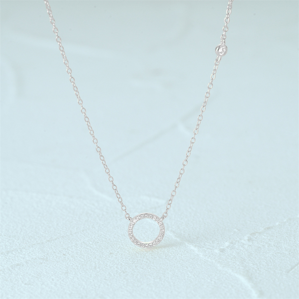 Elegant Gold Plated Circle Pendant Necklace