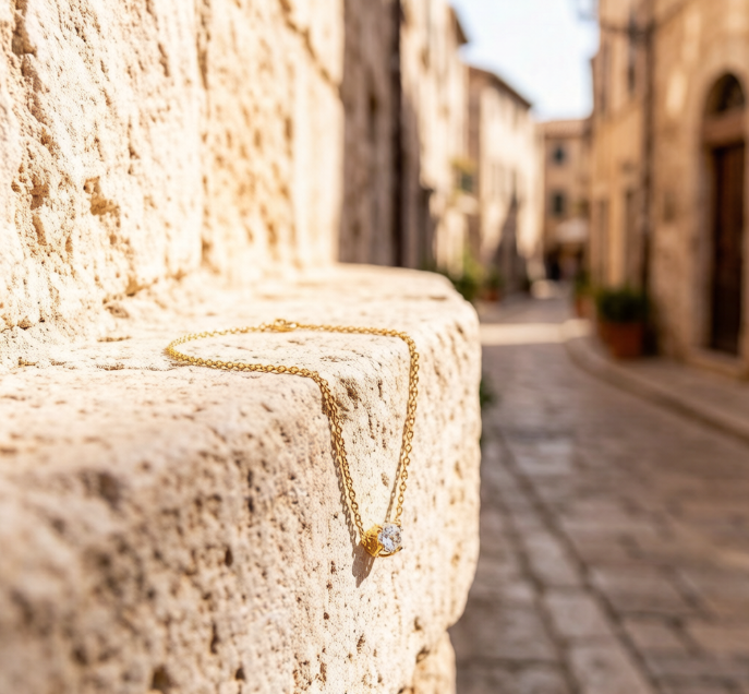  Dainty Single Stone Bracelet for Women
