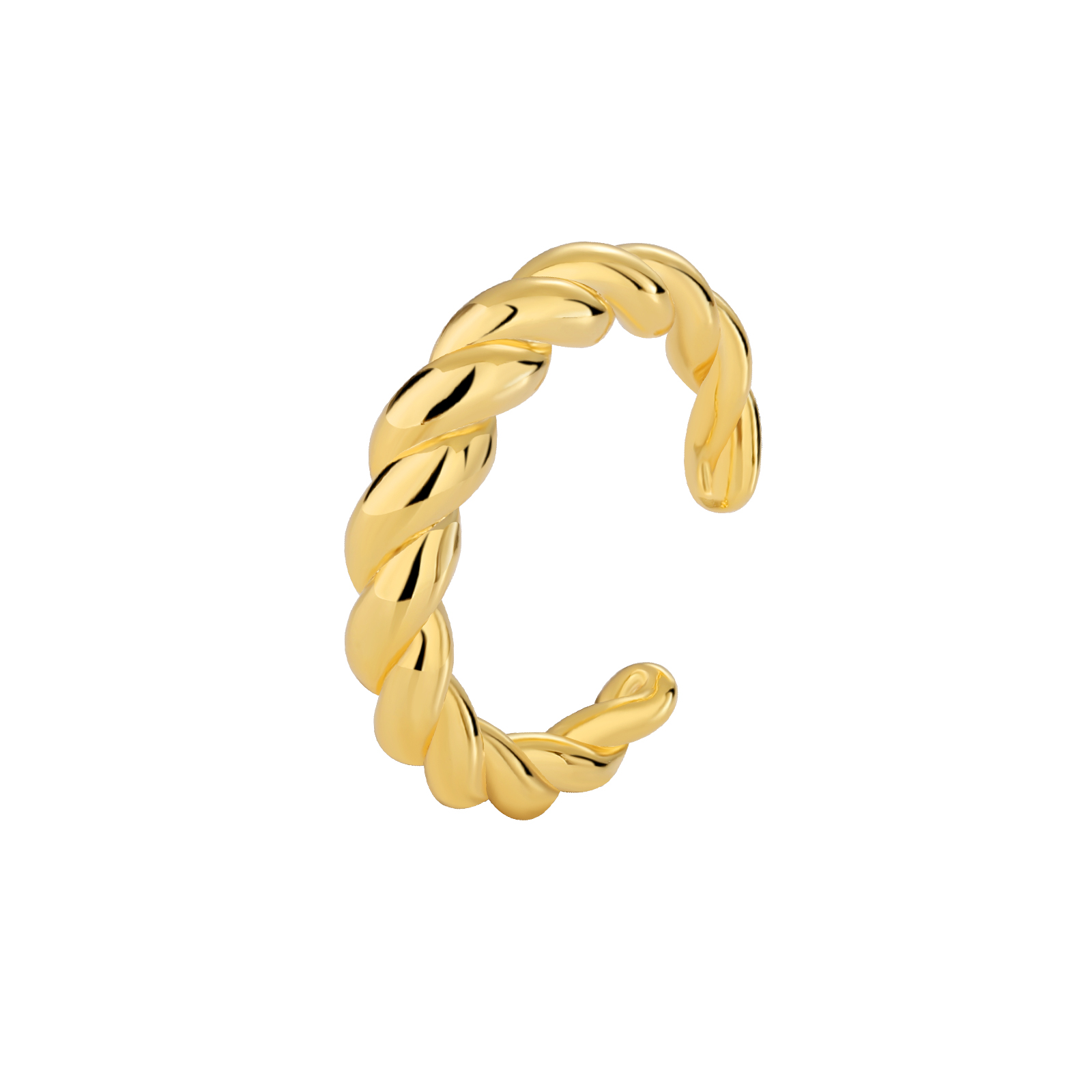 Tone Twisted Rope Open Adjustable Ring