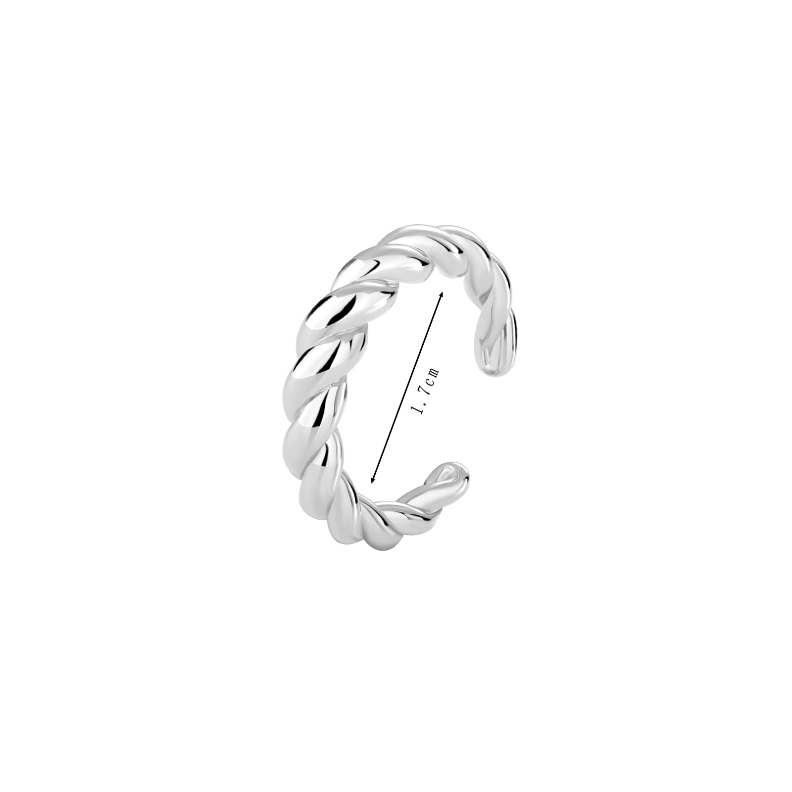 Tone Twisted Rope Open Adjustable Ring
