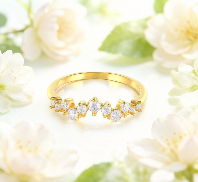 Classic Seven-Stone Diamond Anniversary Band in 18K Yellow Gold