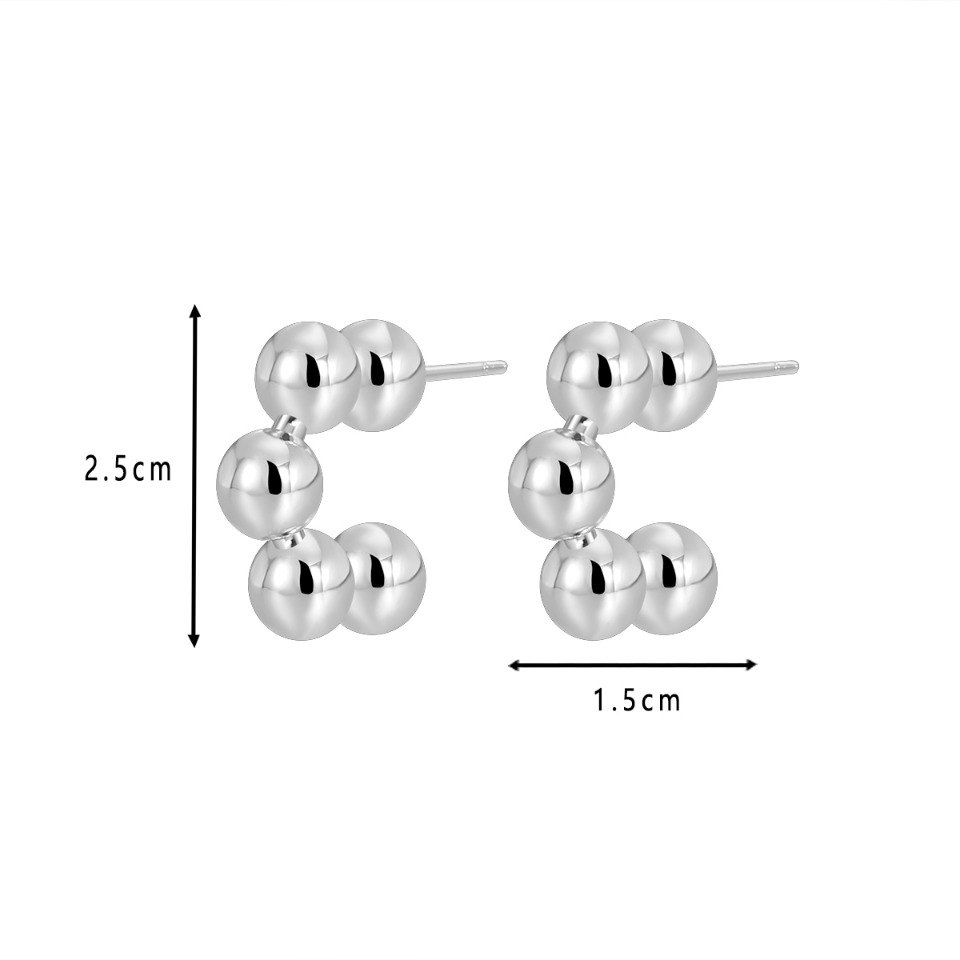 Minimalist Geometric Ball Drop Earrings for Women