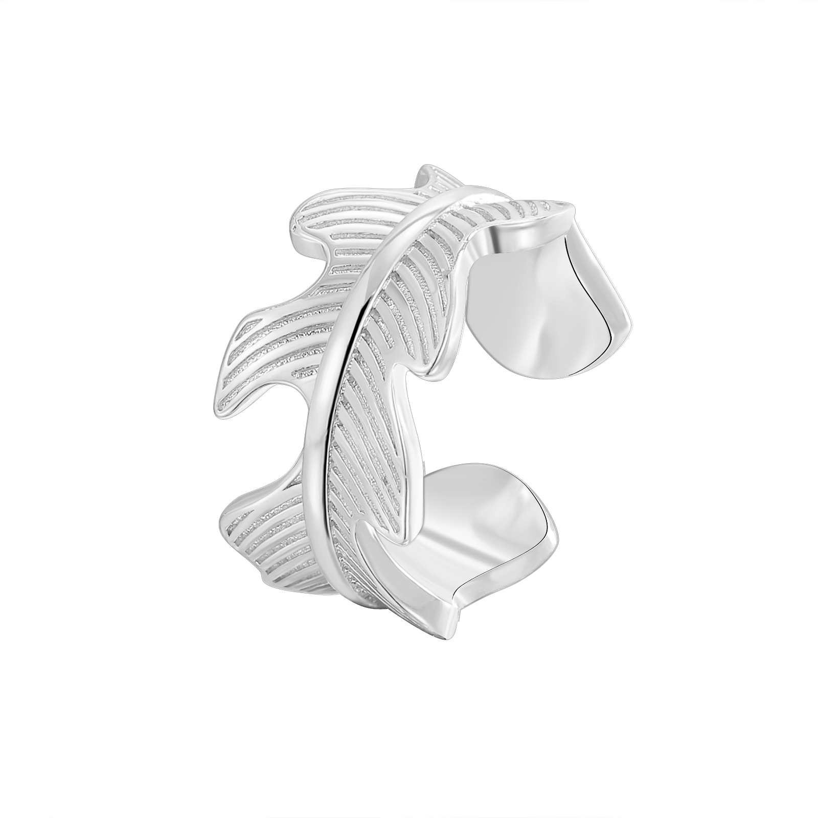 Minimalist Leaf - Shaped Open Ring