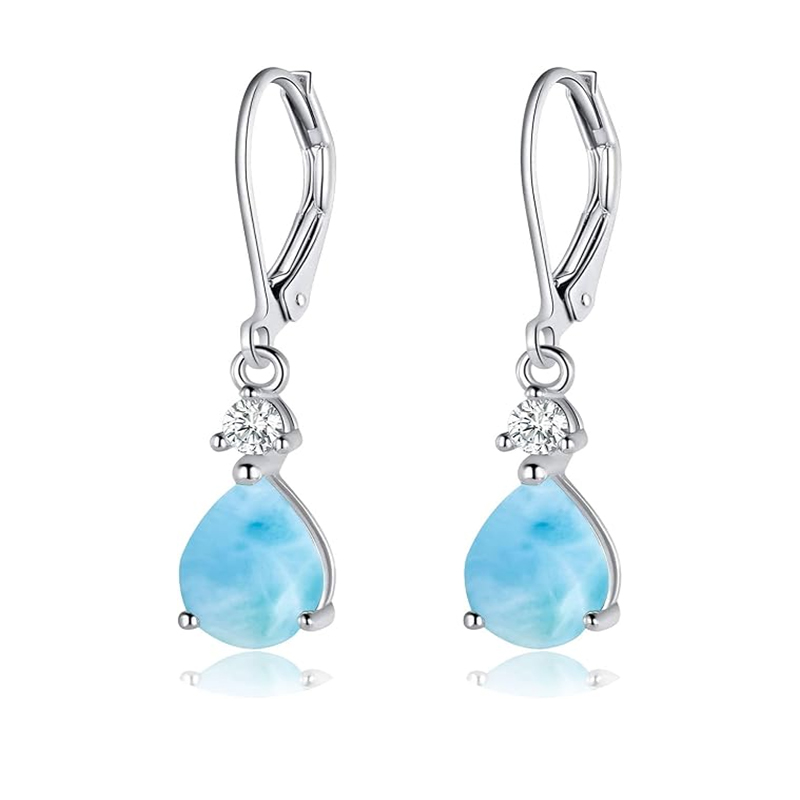 Sterling Silver Leverback Dangle Earrings for Women
