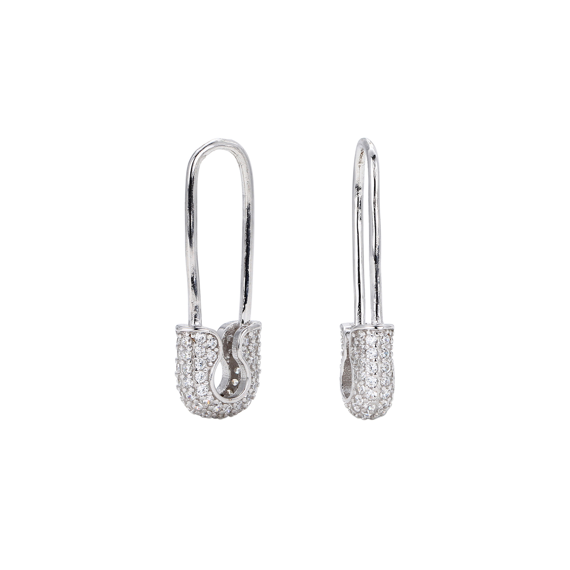 Elegant Gold-Tone U-Shaped Ear Cuffs with Pave Cubic Zirconia Inlay