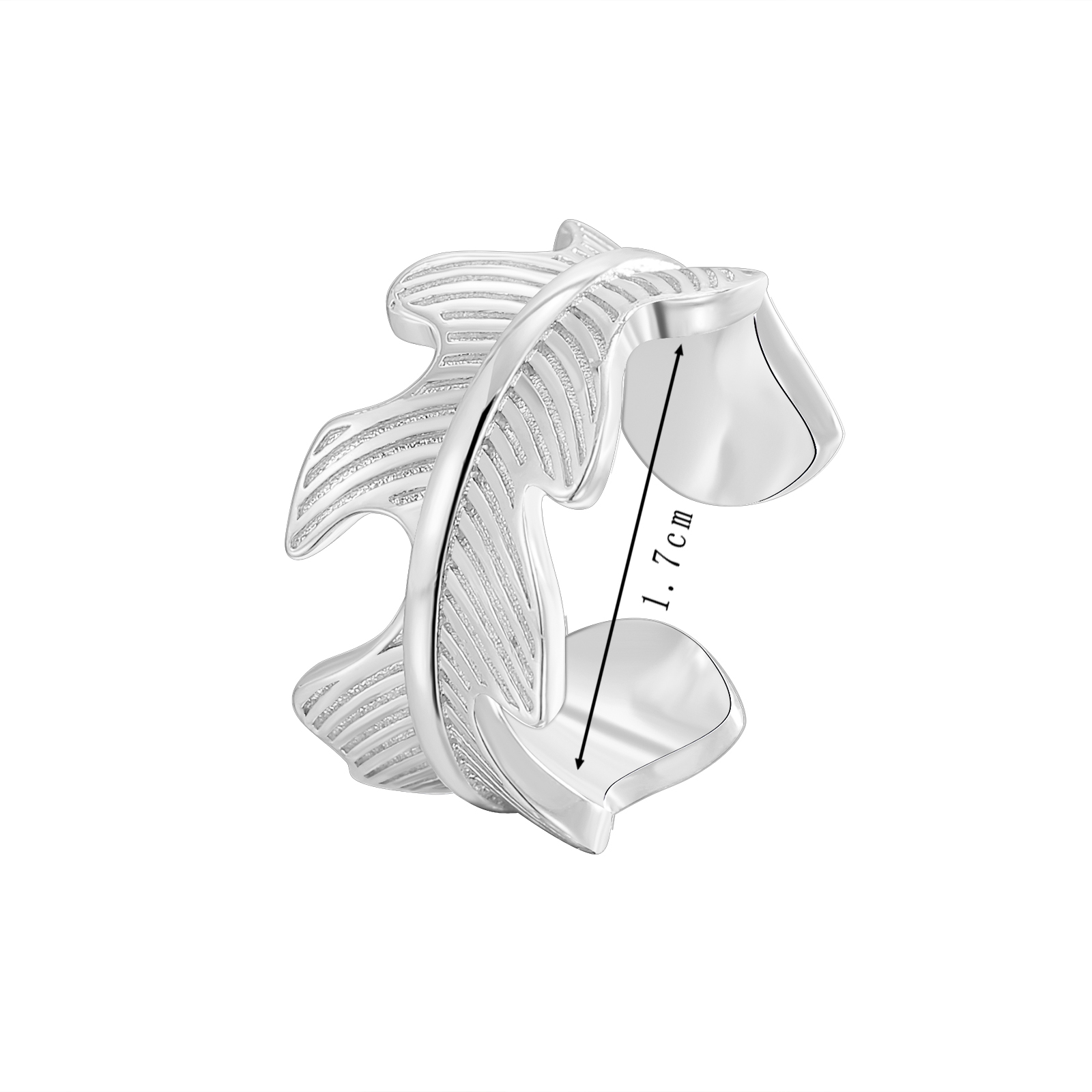 Minimalist Leaf - Shaped Open Ring