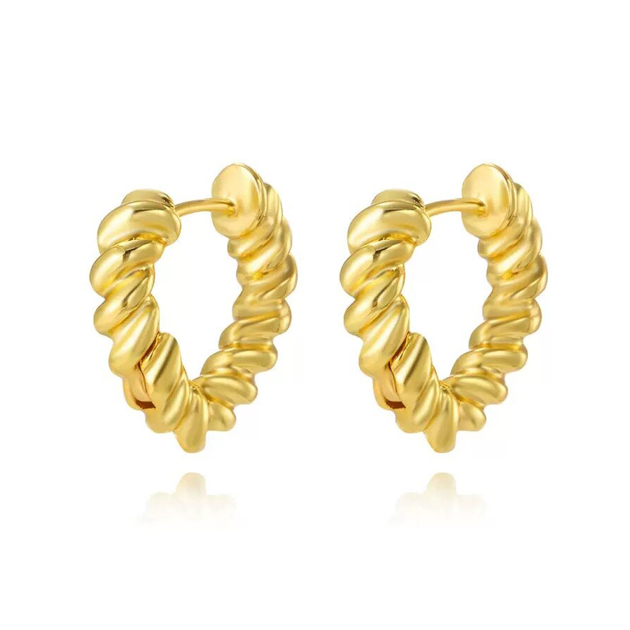 Fashion Brass Gold Plated Hoop Earring For Women