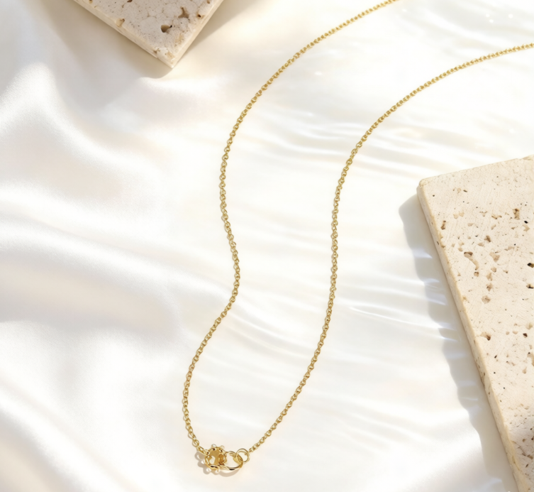 Interlocking Circle Pendant Necklace with Cubic Zirconia