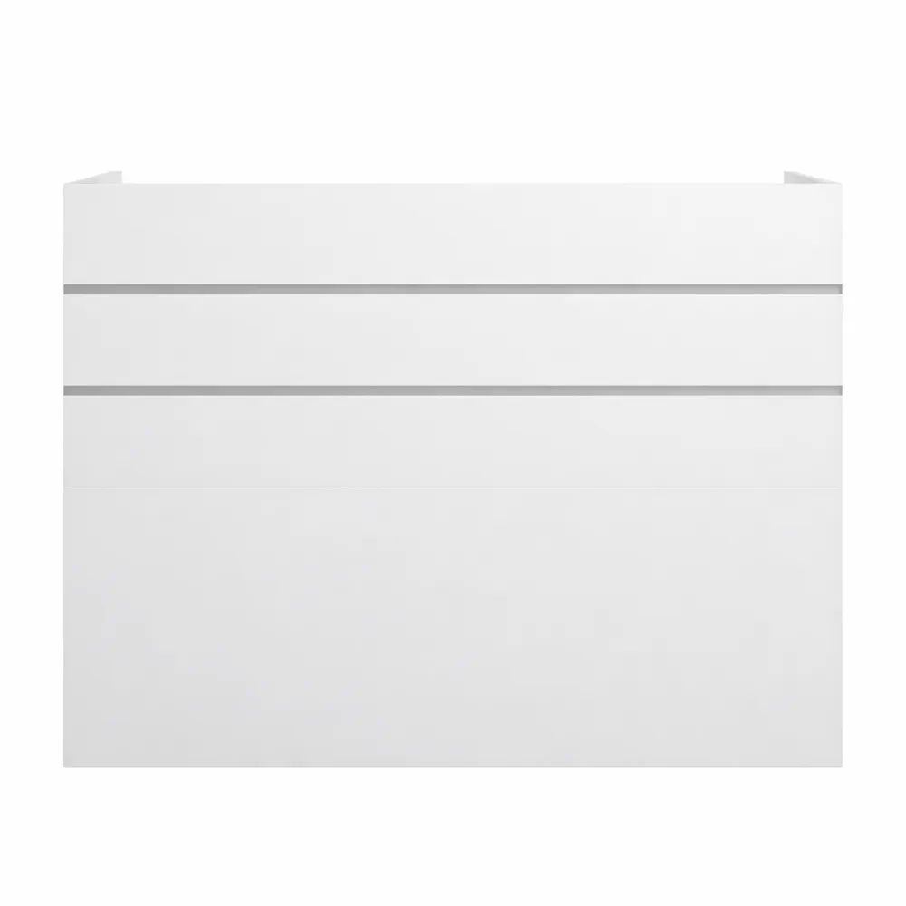 Bancone reception ufficio con cassetti e schermo privacy in MDF bianco-Xeljoy