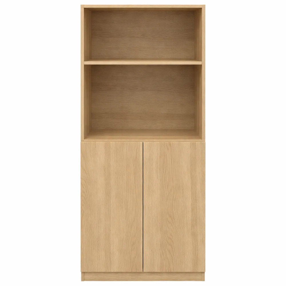 Credenza Alta in Legno Multistrato Rovere Sonoma 50x35x180 cm-Xeljoy