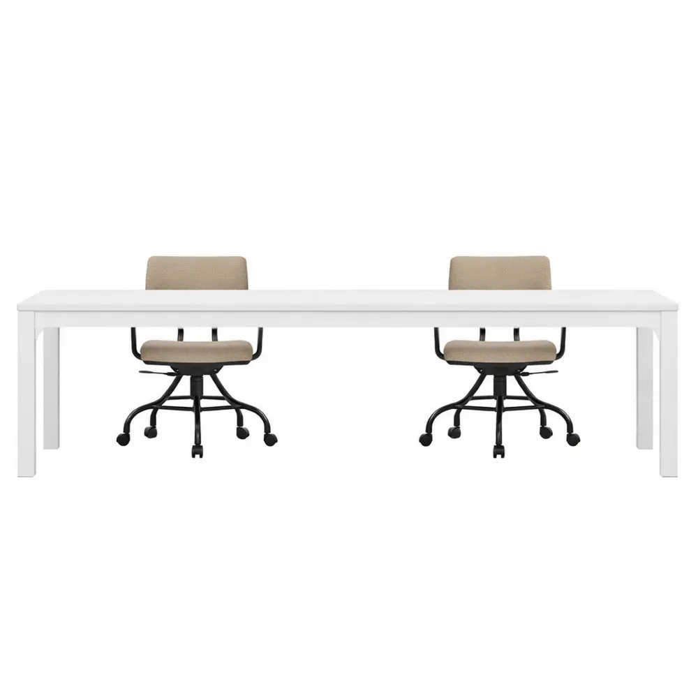 Scrivania Ufficio Spaziosa 200x70x75 cm per Studenti e Professionisti, Tavolo da Lavoro Bianco-Xeljoy