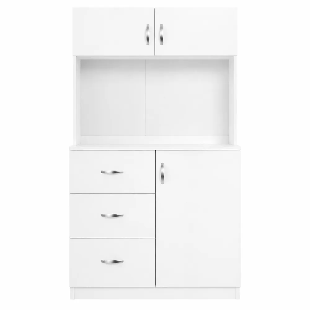 Credenza Moderna in Legno con Ripiani Regolabili e Cassetti-Xeljoy