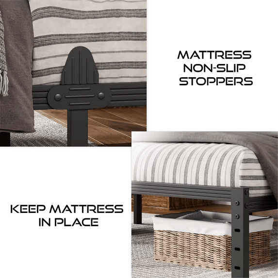 Auroral Zone 10 inch Metal Platform Bed Frame, Heavy Duty Mattress Foundation, No Box Spring Required