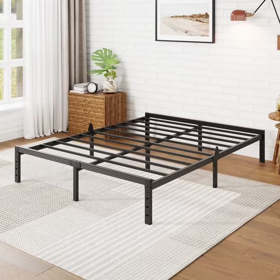 Auroral Zone 10 inch Metal Platform Bed Frame, Heavy Duty Mattress Foundation, No Box Spring Required