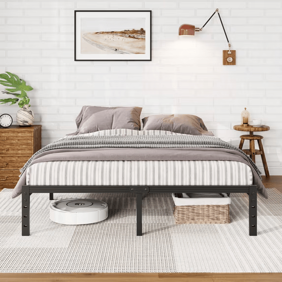 Auroral Zone 10 inch Metal Platform Bed Frame, Heavy Duty Mattress Foundation, No Box Spring Required