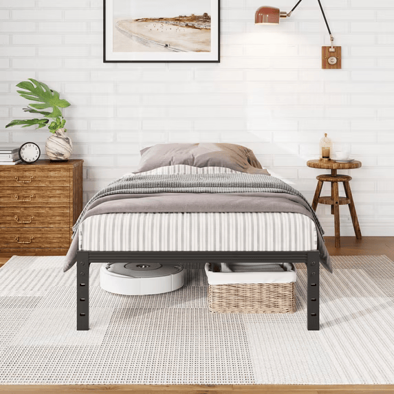 Auroral Zone 10 inch Metal Platform Bed Frame, Heavy Duty Mattress Foundation, No Box Spring Required