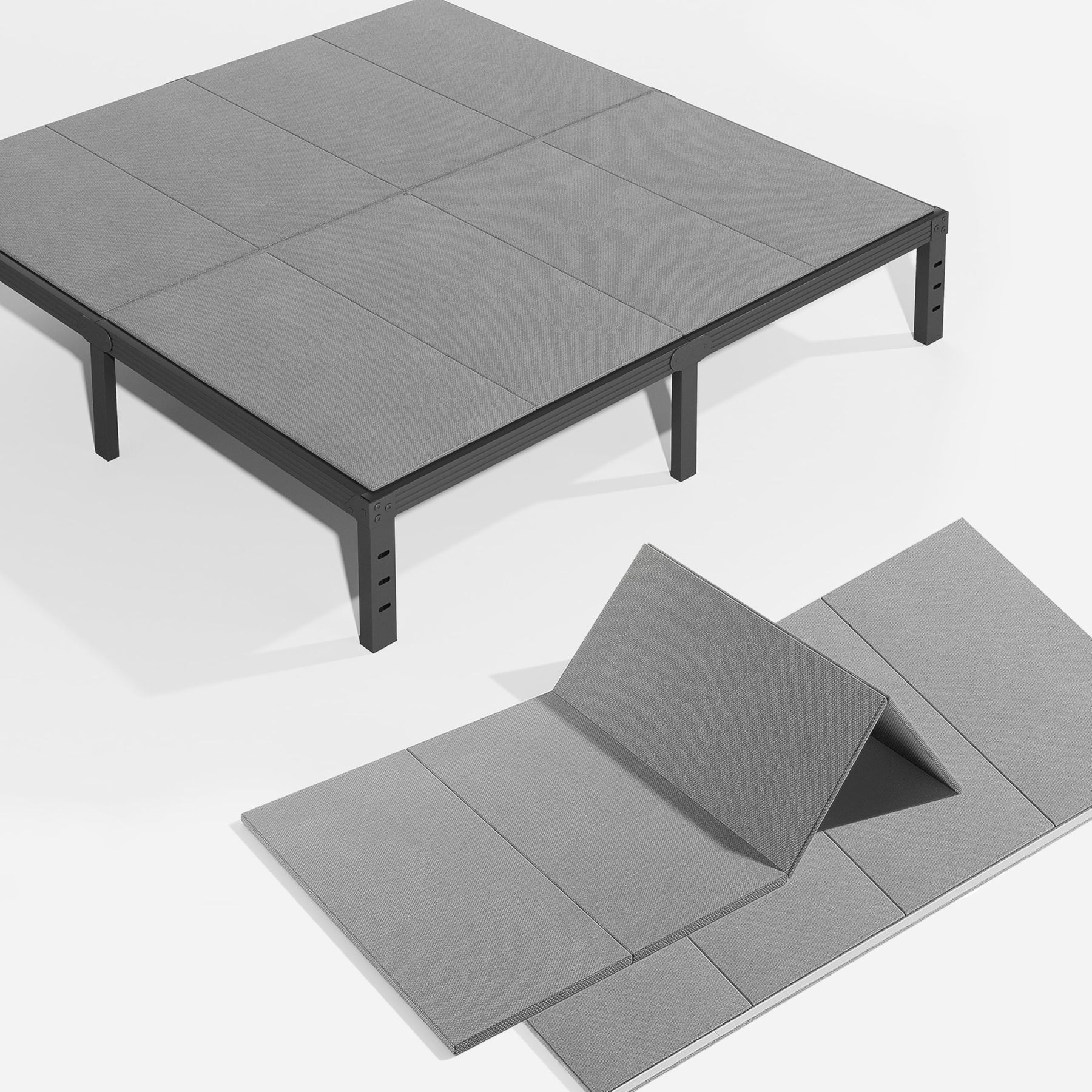 Bunkie Board, Under Mattress Support Board, Foldable Low Box Spring, Breathable Bunky Boards, Light & Thin & Noise Minimizing, Whole Bed Boards Design