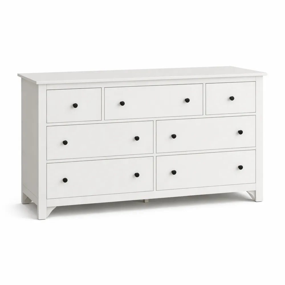 Cassettiera a 7 Cassetti Bianco per Interni