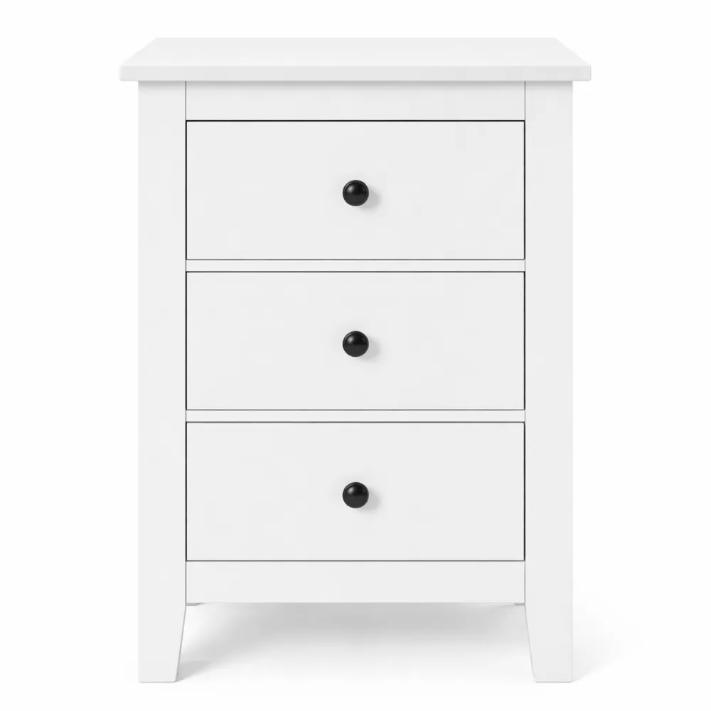 Comodino Moderno a 3 Cassetti in Legno per Tutti gli Ambienti