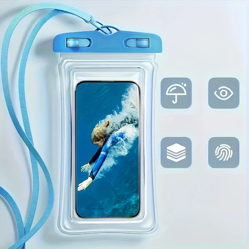 Touchscreen waterproof bag for phones with 8-level waterproofing