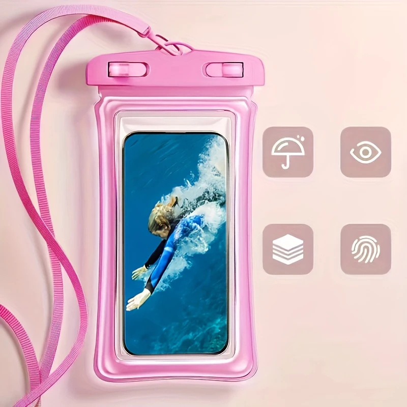 Touchscreen waterproof bag for phones with 8-level waterproofing