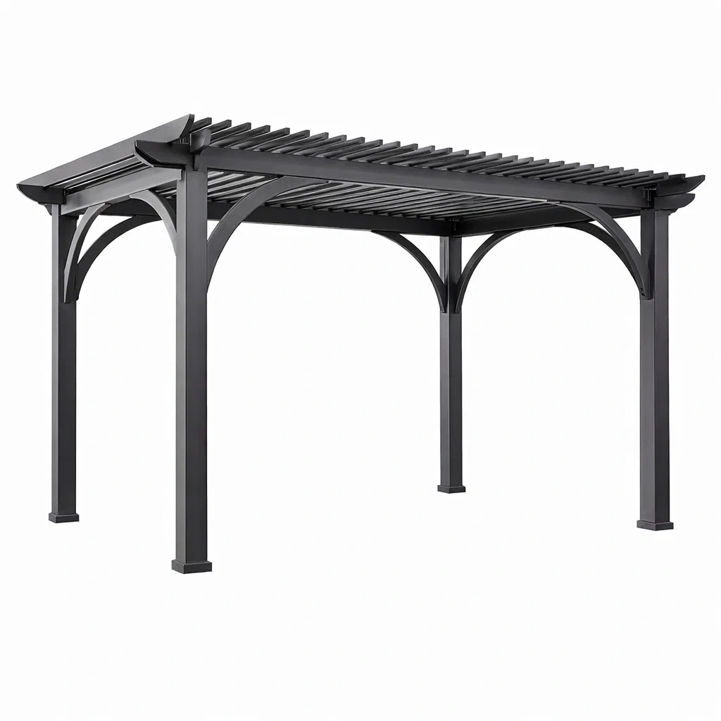 Pergola aus Aluminium Schwarz-nestzorae