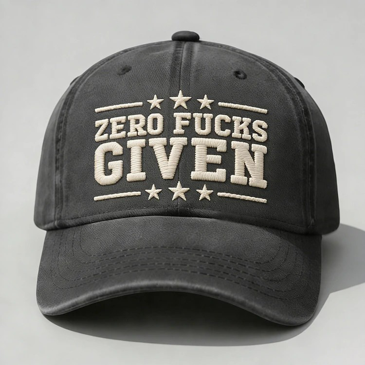 Zero Fucks Given Embroidery Cap