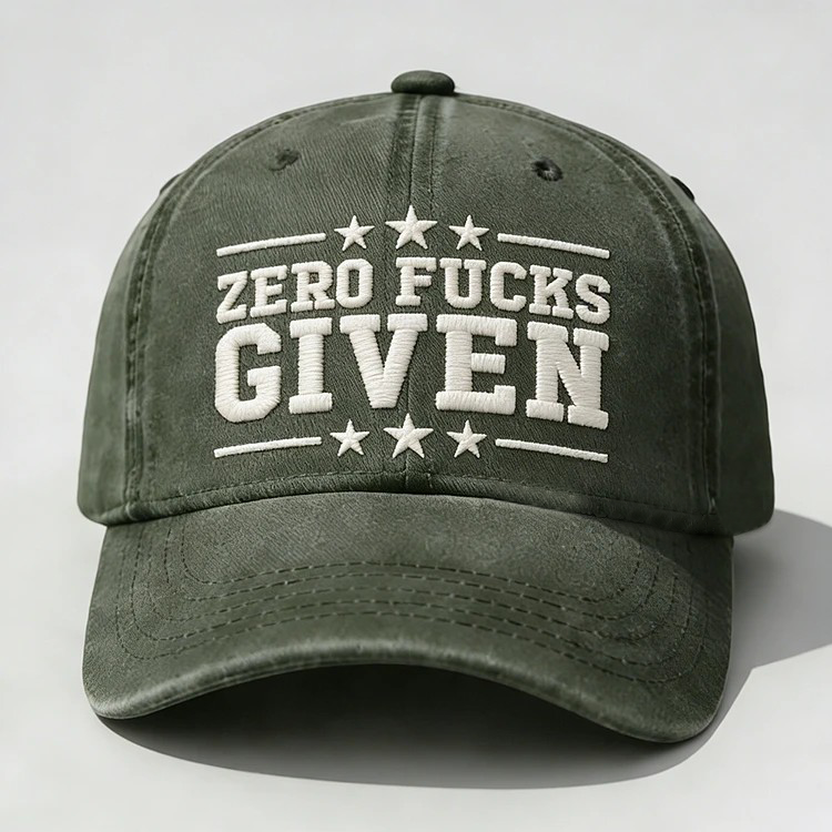 Zero Fucks Given Embroidery Cap