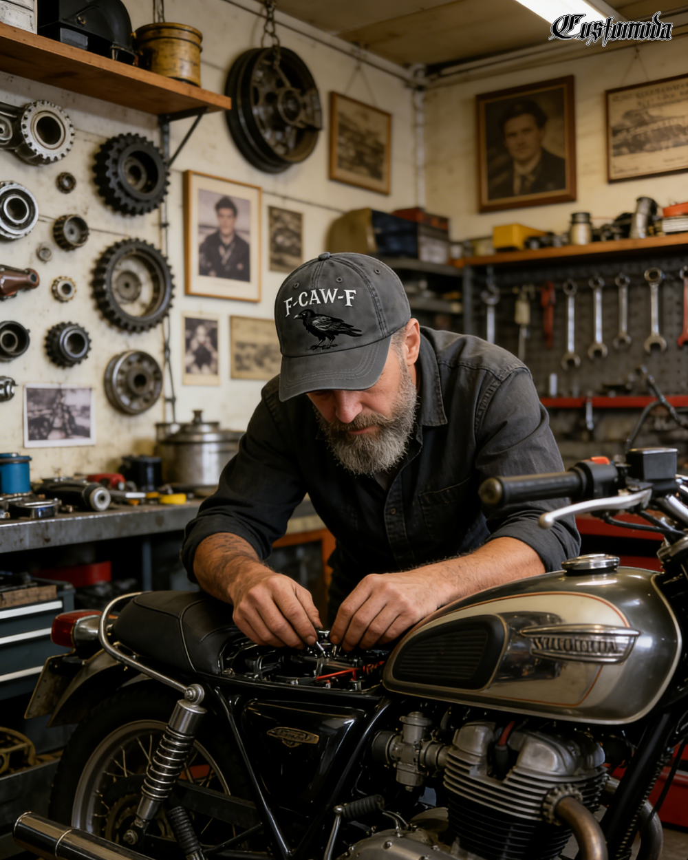 F CAW F Embroidery Cap