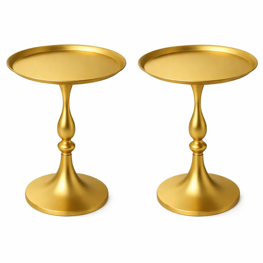 Tavolino Rotondo in Metallo per Soggiorno