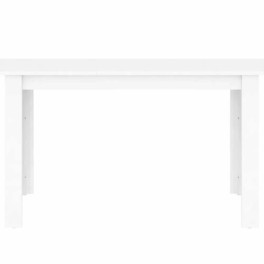 Tavolo da Pranzo Allungabile 4-6 Persone con Pannelli a Ribalta, MDF, Bianco Lucido