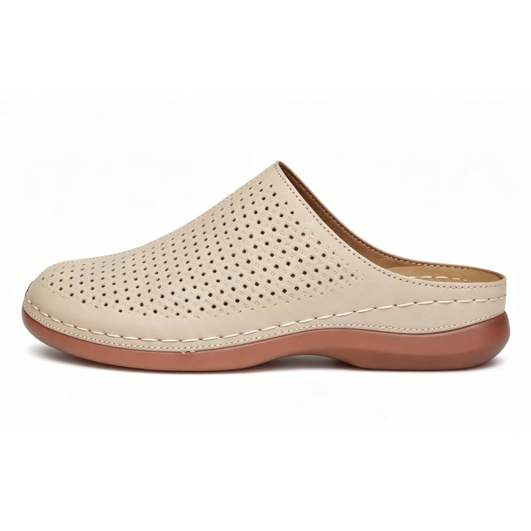 👡 Mules à semelle compensée perforées pour femme – Confortables, chics et faciles à enfiler 🌿