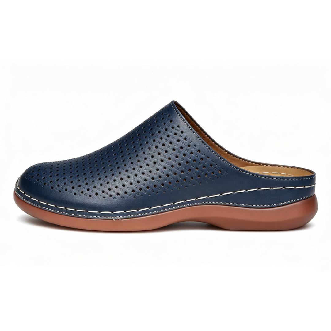 👡 Mules à semelle compensée perforées pour femme – Confortables, chics et faciles à enfiler 🌿