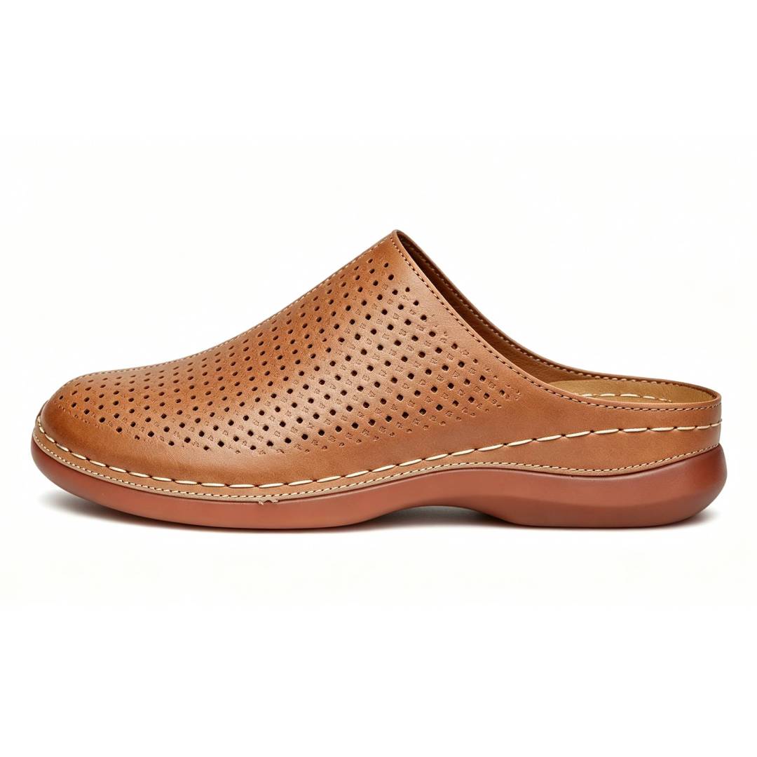 👡 Mules à semelle compensée perforées pour femme – Confortables, chics et faciles à enfiler 🌿