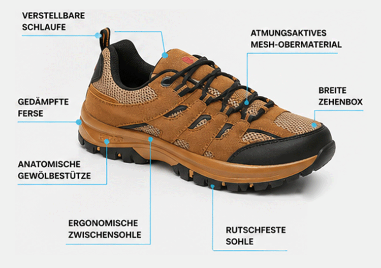 Herren Sport Wander- & Outdoor-Schuhe – Wasserdicht, Strapazierfähig & Komfortabel