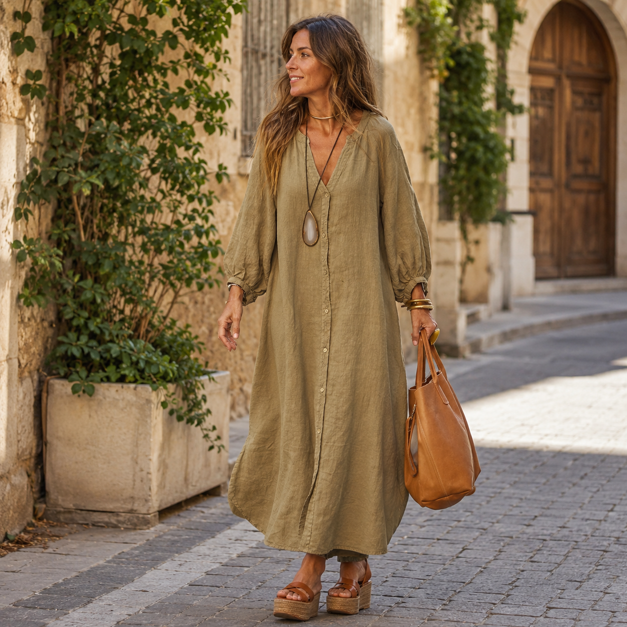 ✨ Leicht durch den– langes Hemdblusenkleid mit entspannter Eleganz