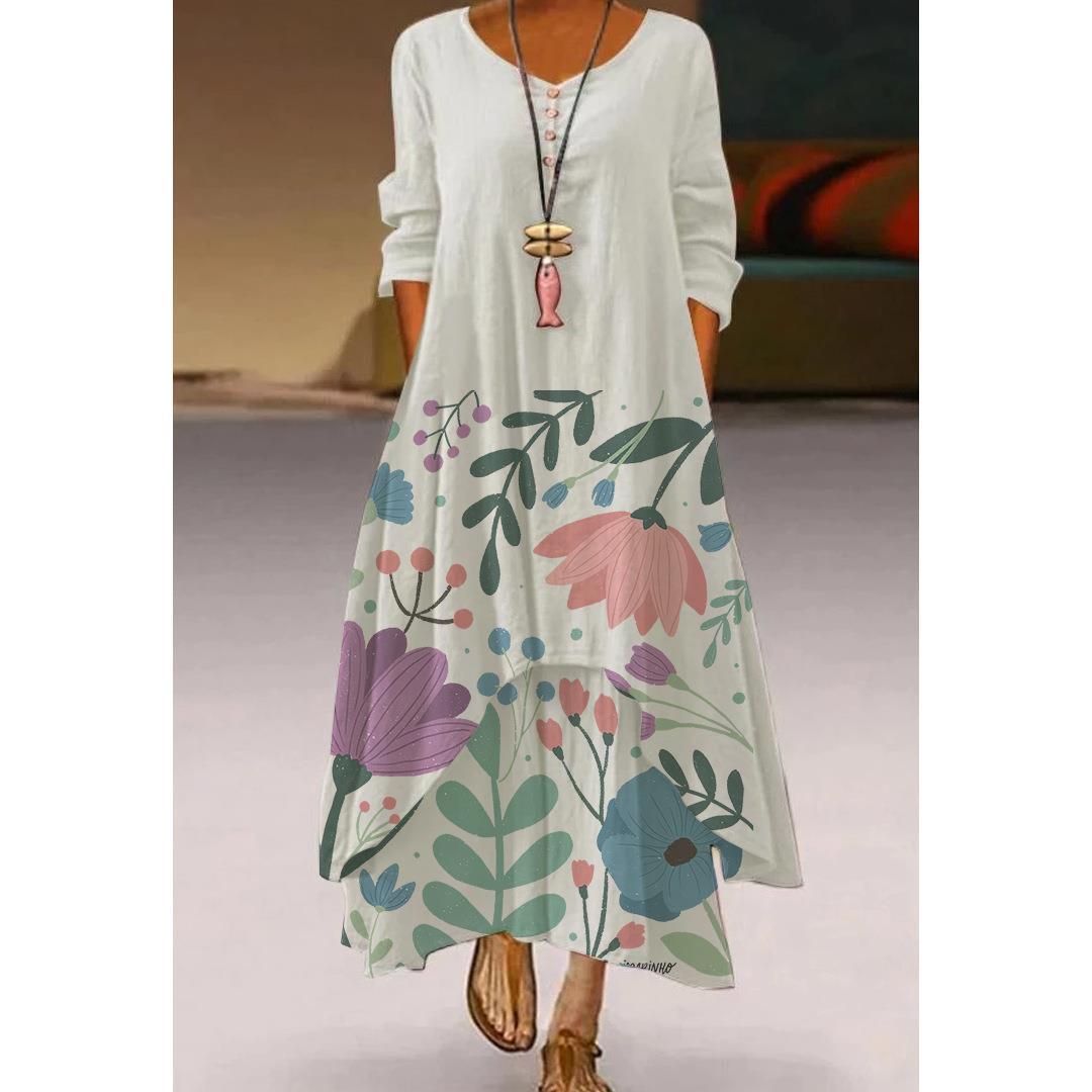 Künstlerisches, schwingendes Blumenkleid von Andrea Serena